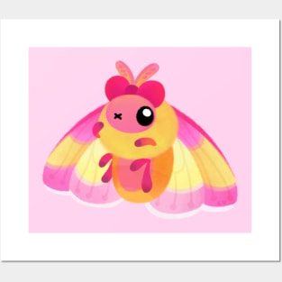 Rosy Maple moth Posters and Art